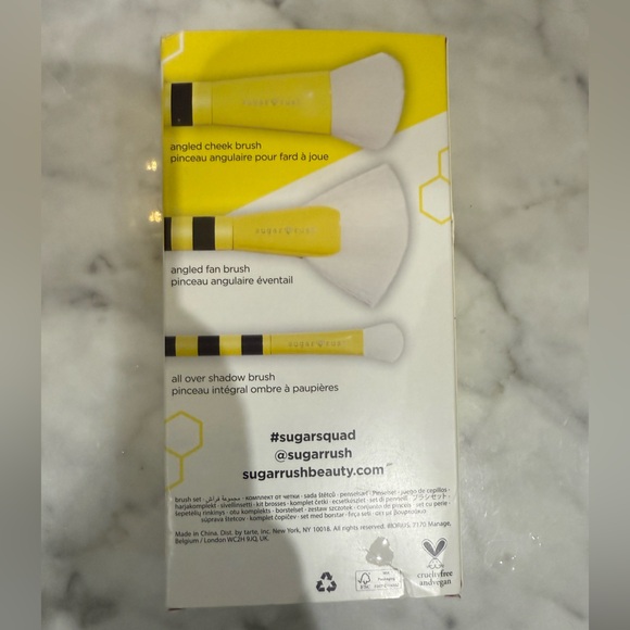 tarte Sugar Rush Fly Squad Brush Set - Yellow and Black - Picture 2 of 3